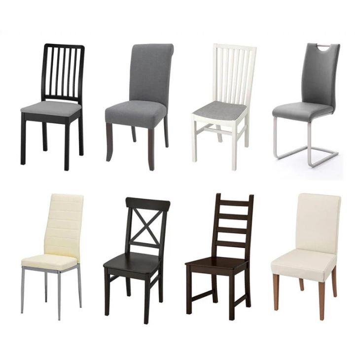 Housse de chaise en polyester stretch beige pour une protection durable et une décoration élégante.