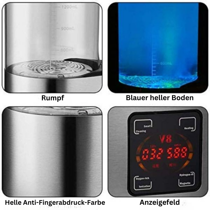 Système de purification d'eau électrique pour une hydratation saine avec de l'eau alcaline et hydrogénée, pour toute la maison.