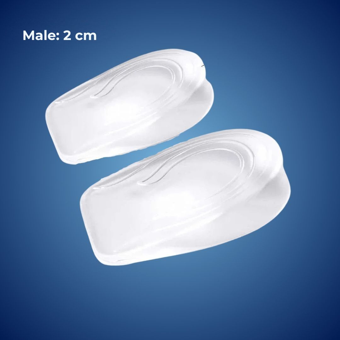 Semelles en gel silicone pour une excellente absorption des chocs, stabilité et soutien, idéales pour le confort et la posture.