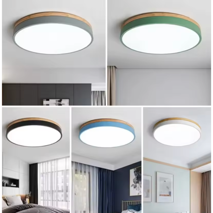 Éclairage intérieur LED Horizon, luminaire encastré rond, discret pour salon ou salle à manger.