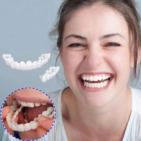 Accessoire cosmétique dentaire SMILELUX: facettes pour un sourire lumineux et une hygiène buccale améliorée.