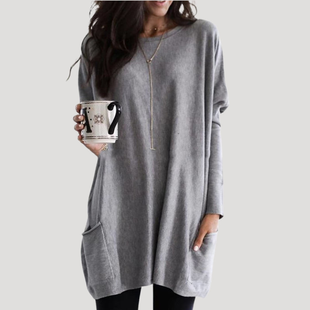 Pull femme doux et confortable à motif géométrique, manches longues, un indispensable pour l'hiver.
