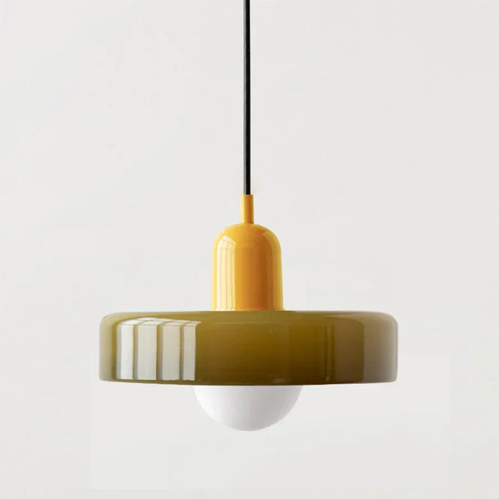 Éclairage chic en verre, suspension style scandinave.