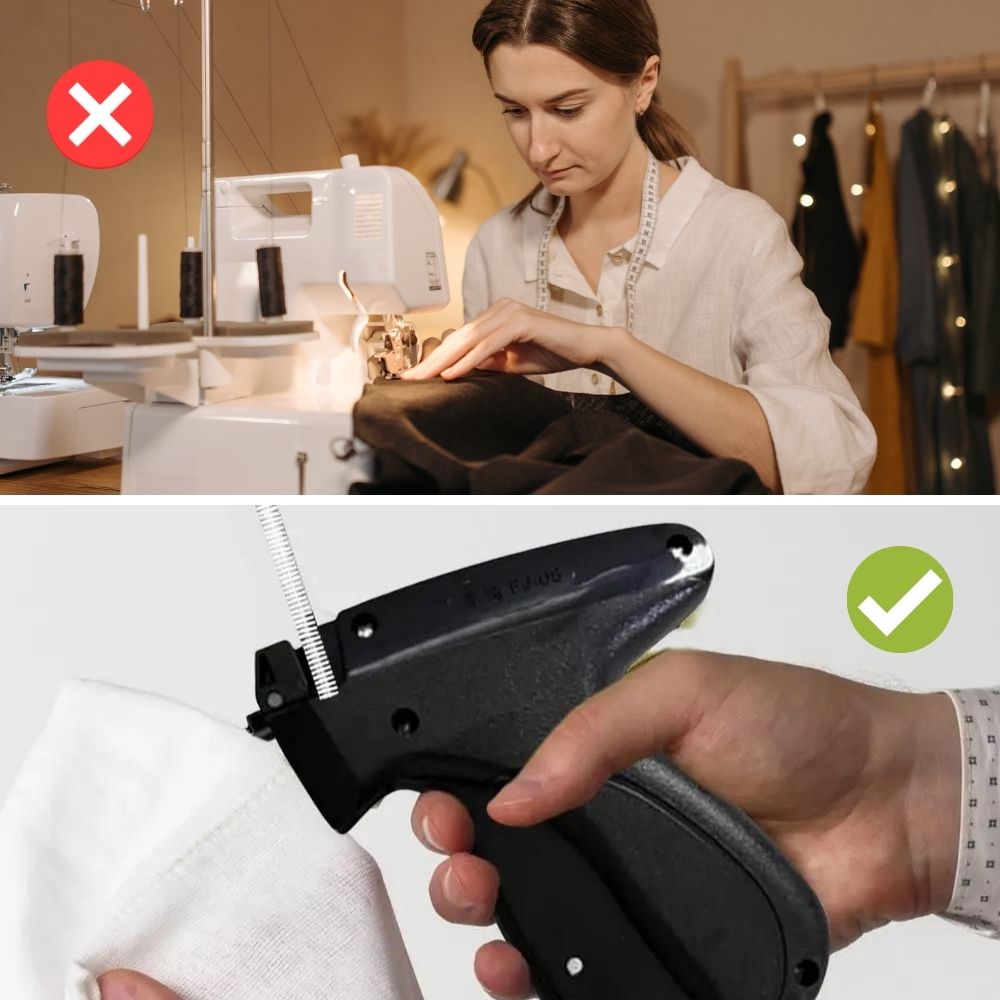 Machine à coudre compacte mini pour couture et retouche DIY facile de vêtements et tissus.