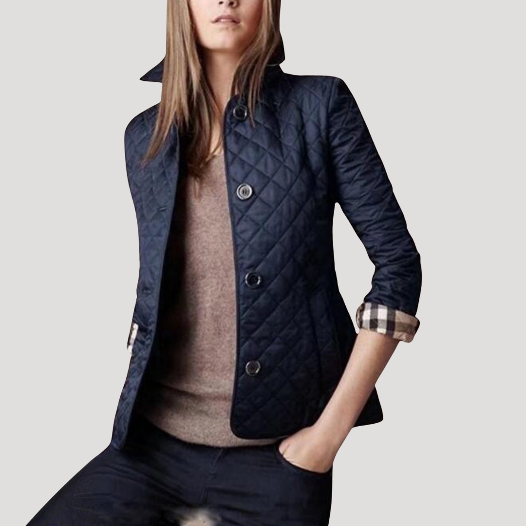 Élégante veste matelassée femme, indispensable pour la mi-saison. Look moderne et polyvalent.
