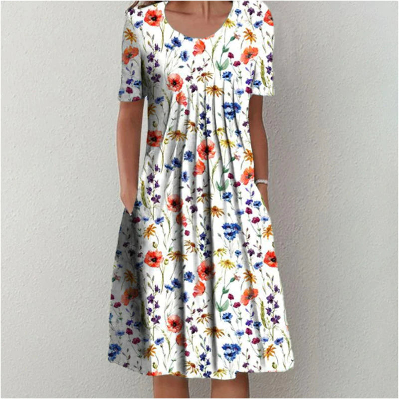 Robe d'été élégante pour femme, chic et confortable, idéale pour les vacances décontractées.