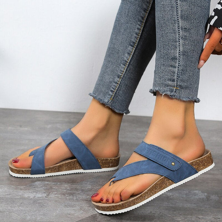 Sandales Ysavelle femme bague d'orteil, style estival. Confort orthopédique et soutien voûte plantaire pour un look élégant.