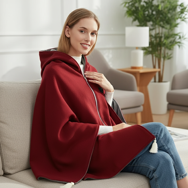 Plaid électrique portable USB, parfait pour voyages et activités extérieures, 3 niveaux de chaleur.