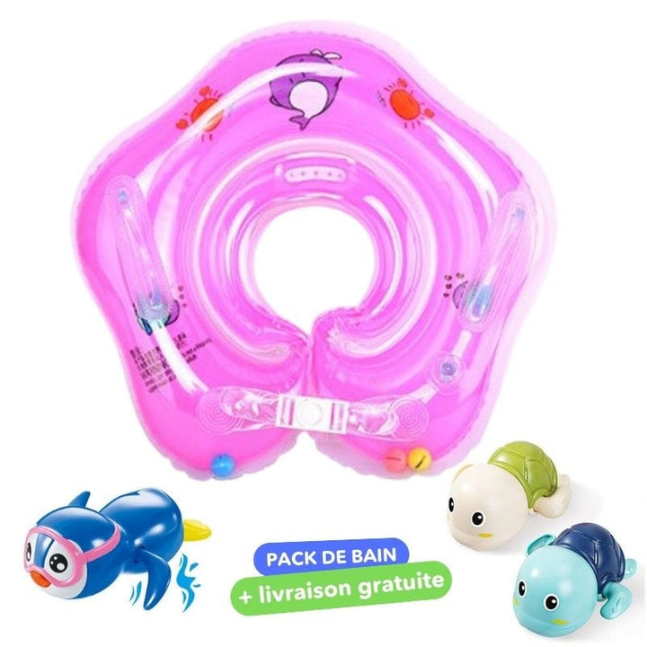 Bouée d'éveil jouet de bain pour bébé, douce et sécurisée, parfaite pour les éclaboussures et le plaisir aquatique.
