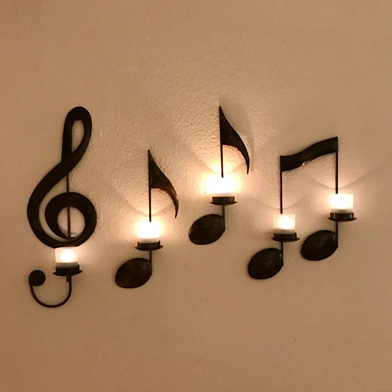 Lampe murale design musique, lumière LED douce, parfaite pour créer une atmosphère unique.