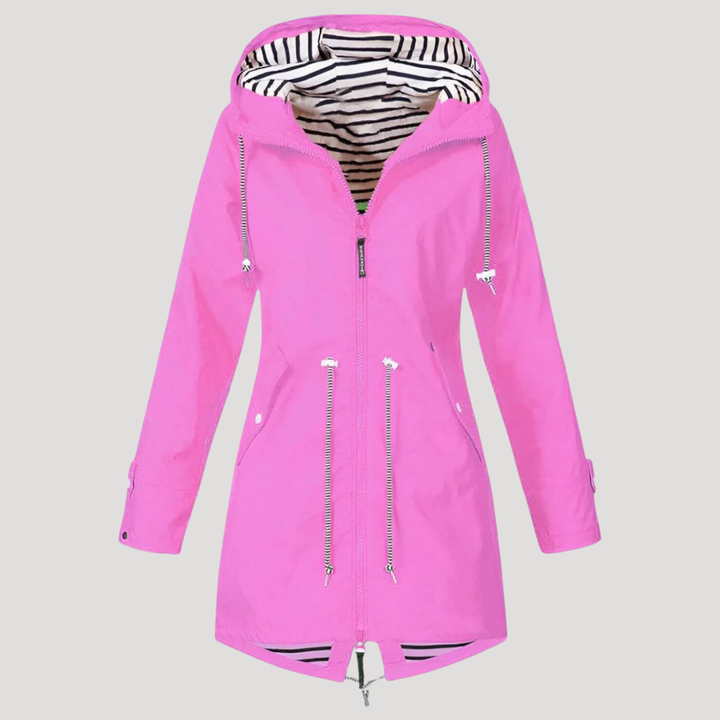 Veste femme mi-saison à capuche, zippée et confortable. Vêtement léger polyvalent pour toutes les femmes.