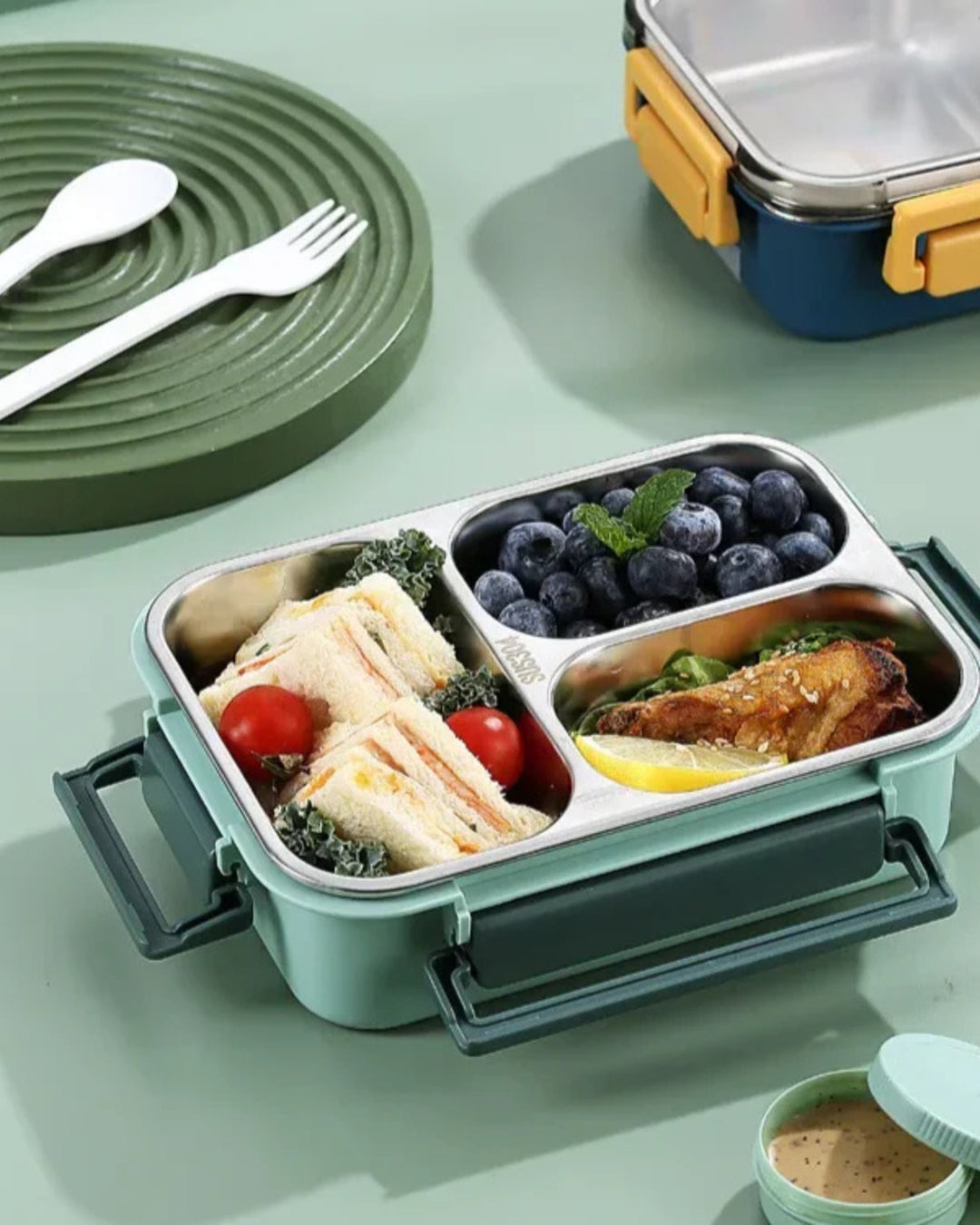 Boîte repas isolée pour maintenir la température des aliments au bureau.
