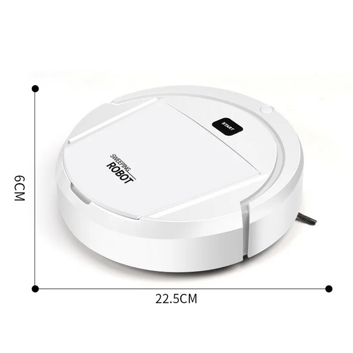 Vue de dessous d'un aspirateur robot avec brosses rotatives et serpillière. Nettoyage intelligent et efficace.