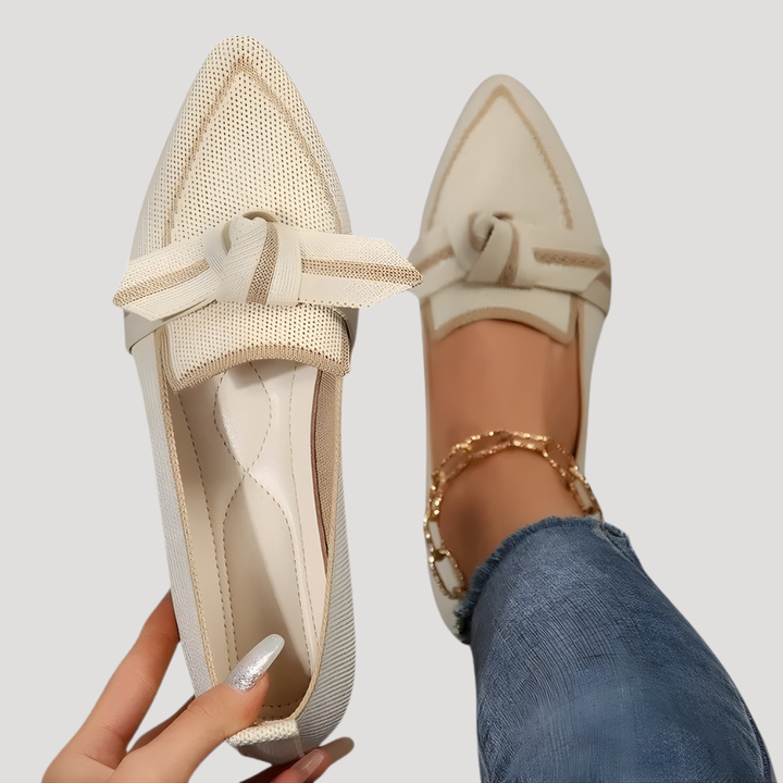 Ballerines plates femme à nœud, parfaites pour un look casual chic et élégant au printemps.