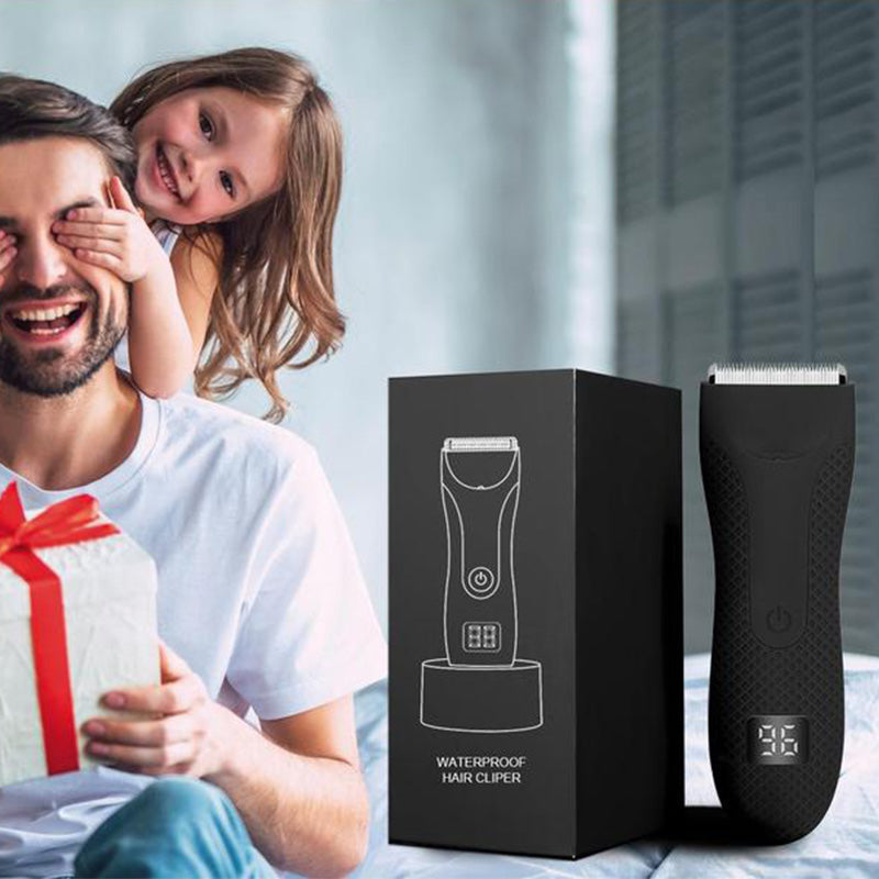 Tondeuse corps HydroTrim sans fil, lames céramique pour rasage précis et confort optimal.