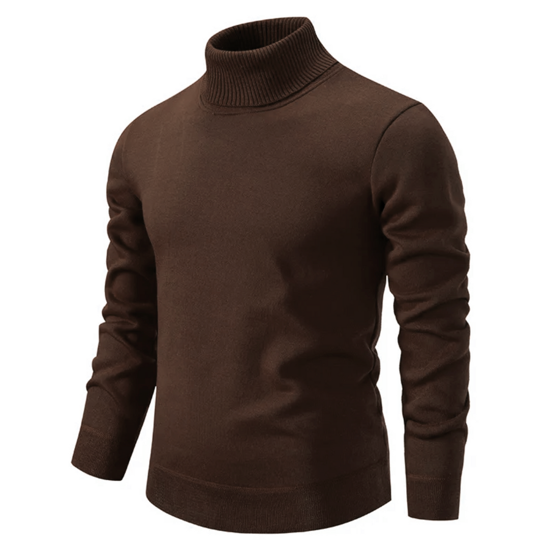 Pull col roulé fin homme, élégant et polyvalent. Idéal pour un look de bureau ou une soirée hivernale chic et chaude.