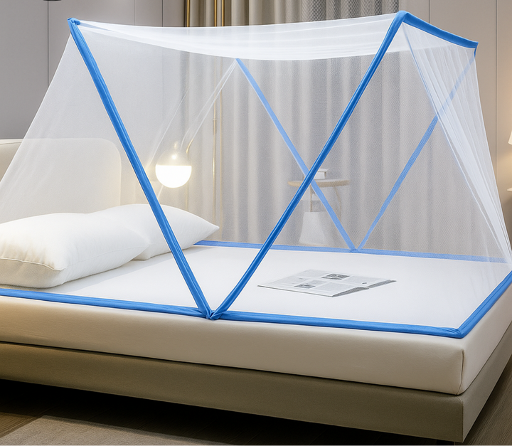 MosquiDome, tente dôme pliable pour une protection insectes maximale, indispensable pour un sommeil sans piqûres en camping.