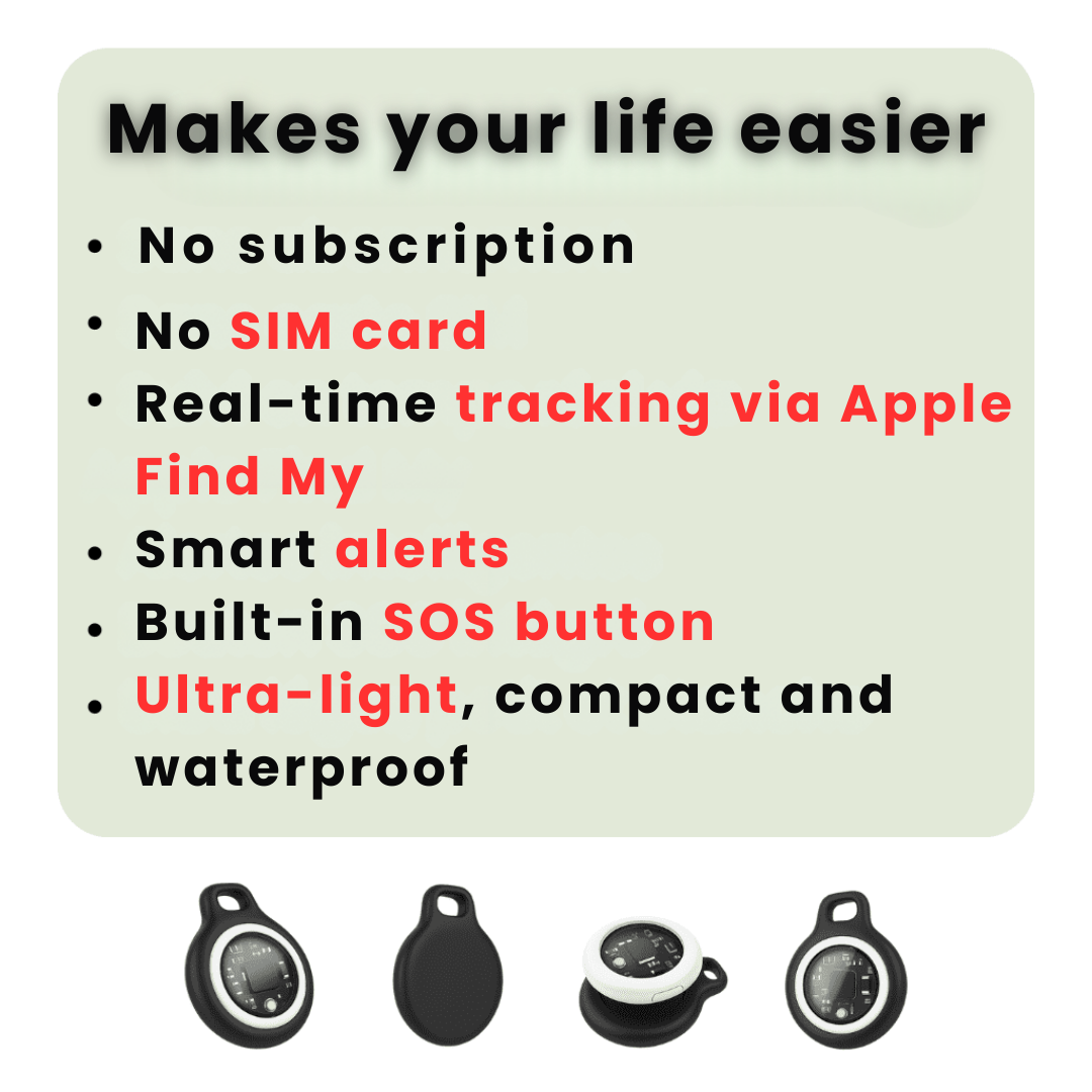 Mini tracker GPS compact pour seniors, sécurise les personnes âgées, localisateur fiable et discret.