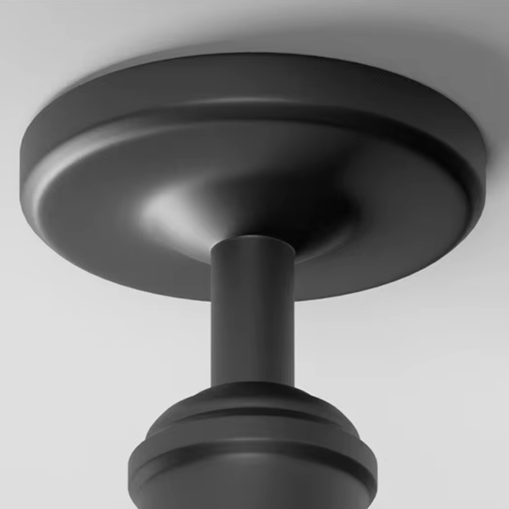 Luminaire extérieur IP65 rond noir, étanche et durable pour porche, patio et jardin. Résistant aux intempéries.