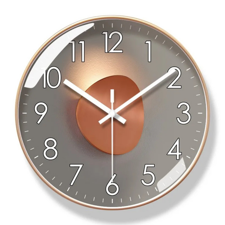 Horloge murale moderne avec cadran design. Décoration silencieuse et élégante pour tout intérieur.