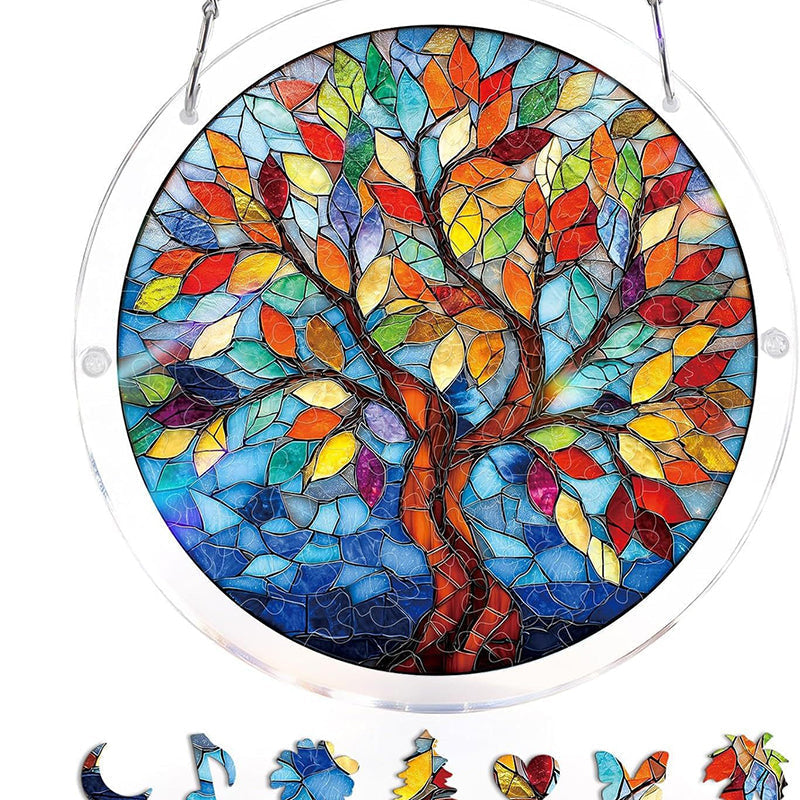 Suncatcher acrylique thème océanique, décoration fenêtre colorée et brillante.