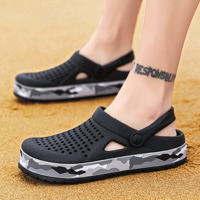 Chaussures décontractées hommes, sabots légers et confortables avec semelles antidérapantes.