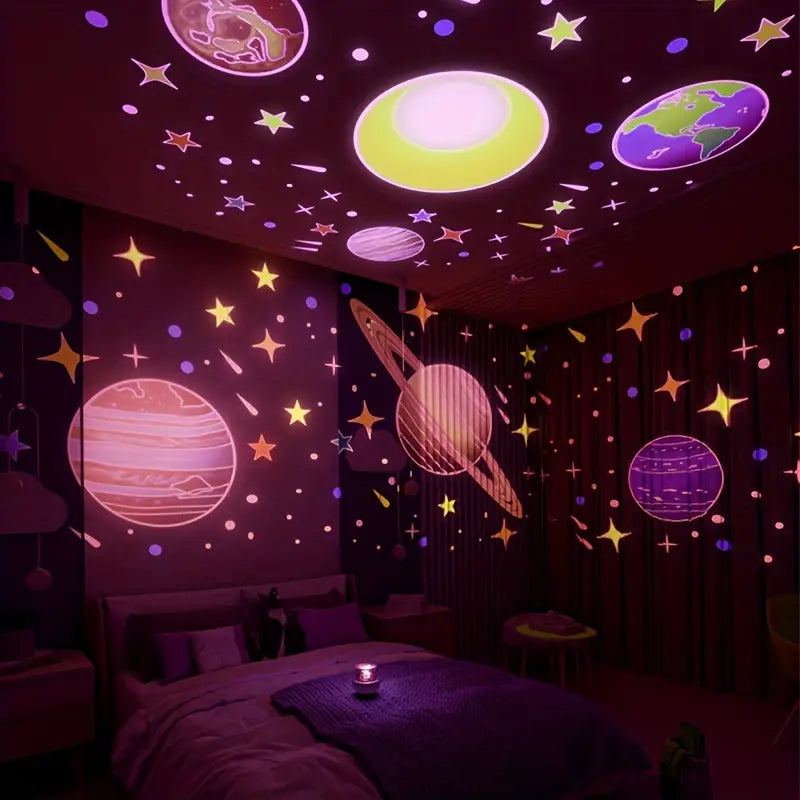 Veilleuse lapin projecteur d'étoiles Nox, lumière douce pour un sommeil enfant calme et une chambre décorée.