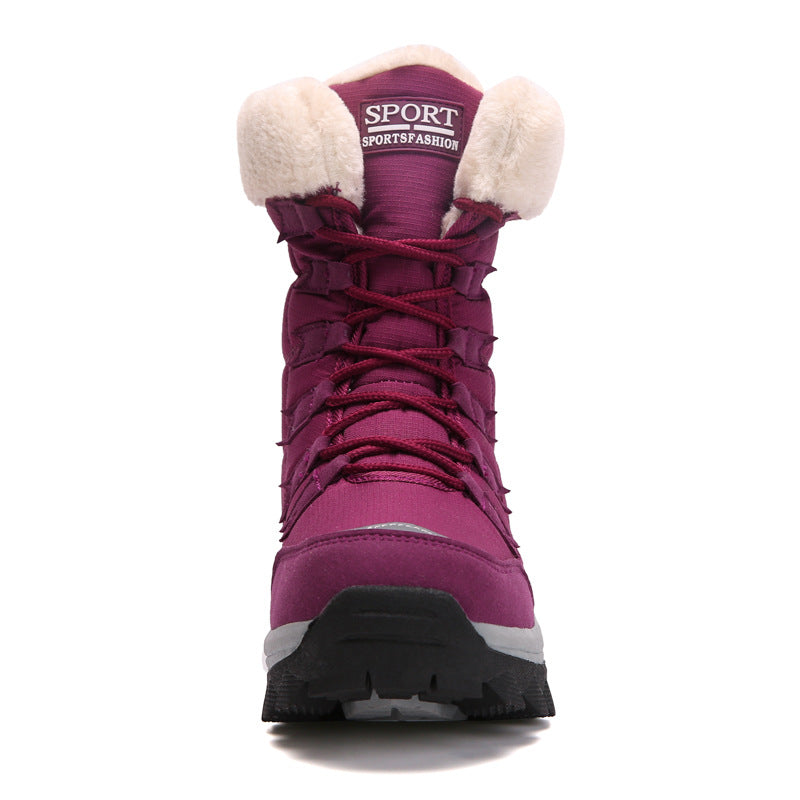 Chaussures hiver femmes confortables, chaudes et imperméables, protection élégante contre la neige et le froid.