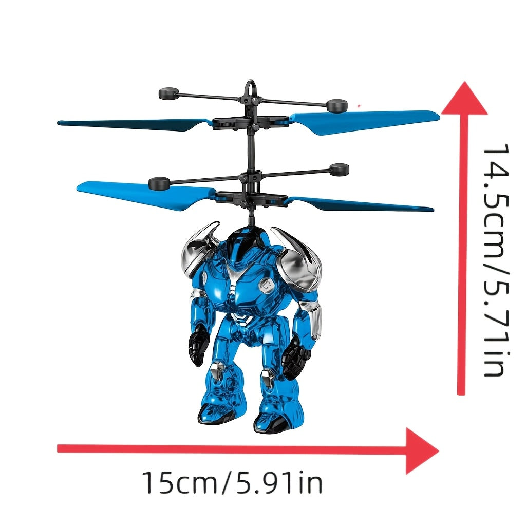 Cadeau jouet hélicoptère mecha transformable, robot volant interactif pour garçon.