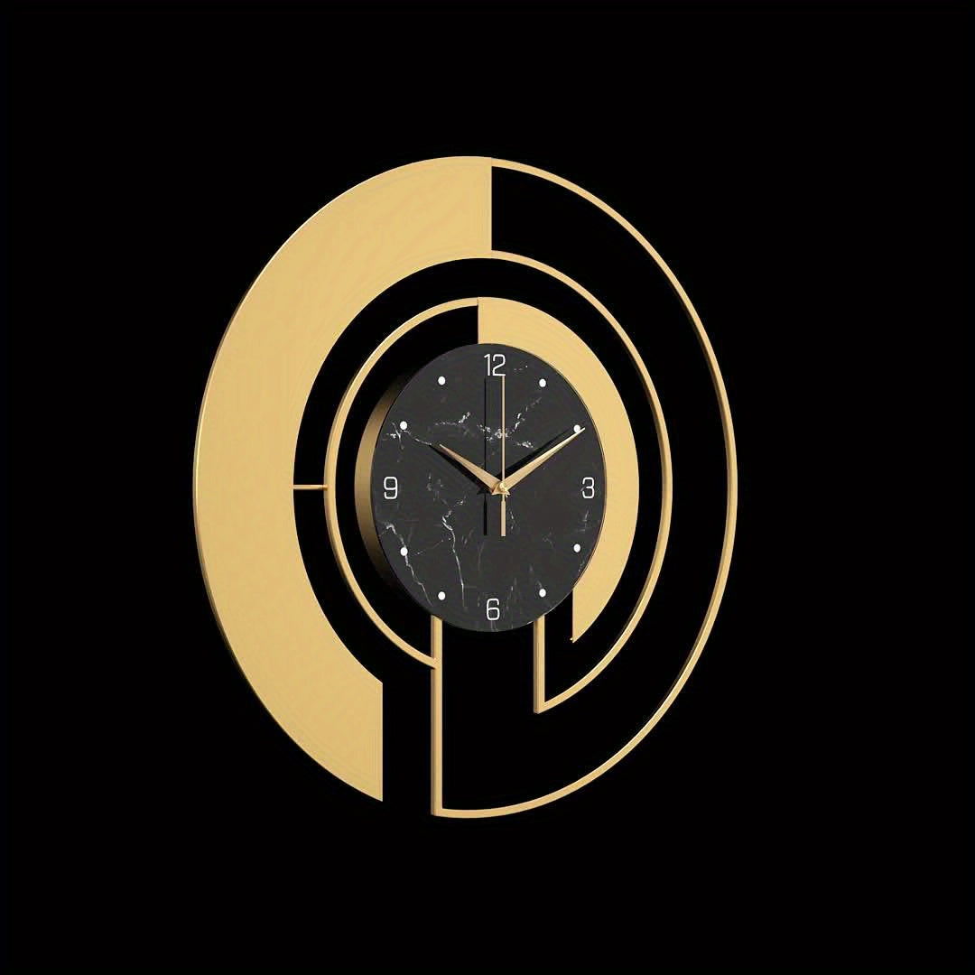 Horloge de chambre silencieuse et moderne, style géométrique, art mural raffiné.