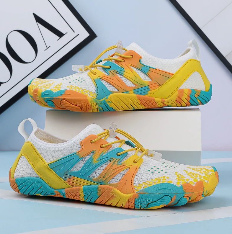 Chaussures minimalistes souples pour hommes, avec maille respirante, conçues pour le sport et le bien-être du pied.