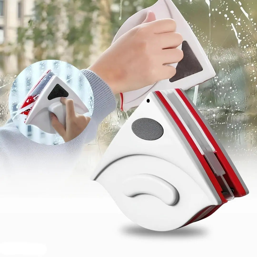 Nettoyeur de fenêtre magnétique double face ClarityMag pour un nettoyage facile et sûr des vitres intérieures/extérieures.