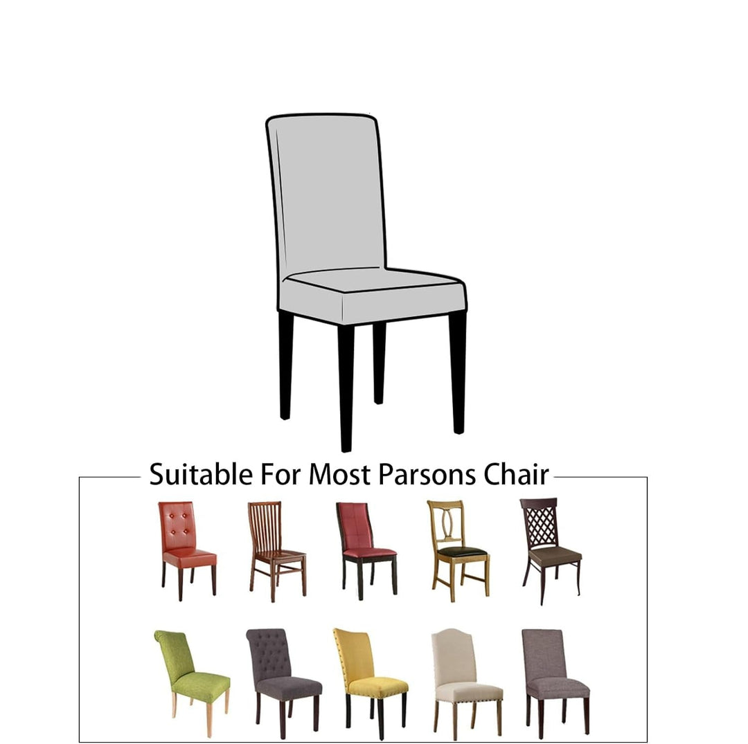 Housse de chaise extensible universelle, motif feuille. Idéal pour rénover et protéger vos chaises.