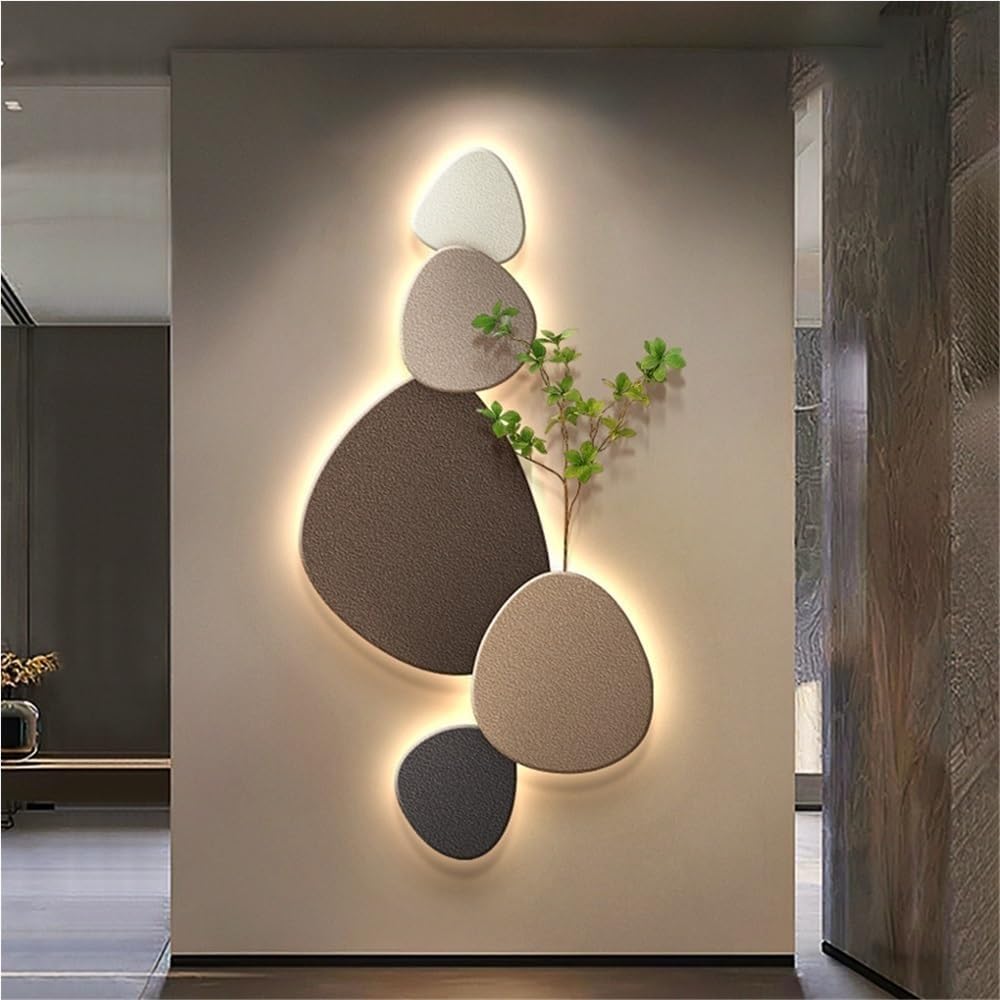 Luminaire mural LED organique, parfait pour créer une ambiance chaleureuse et un éclairage indirect dans votre salon.