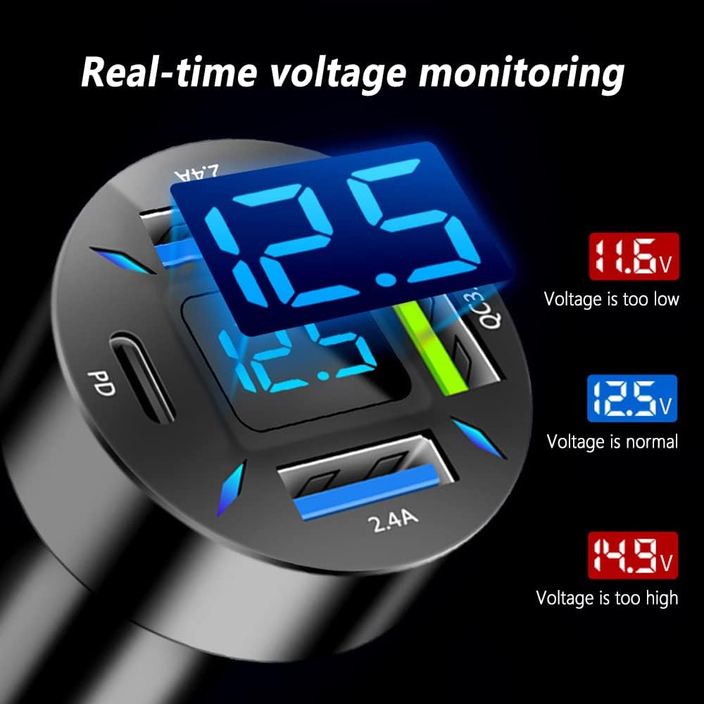 Adaptateur allume-cigare 66W charge rapide, électronique auto performante pour vos trajets.