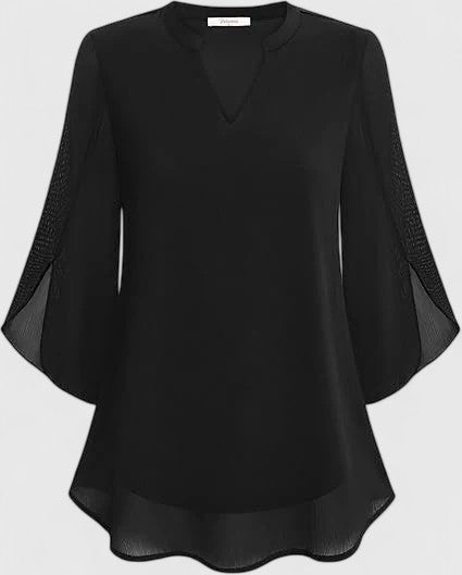 Blouse femme chic pour bureau ou décontracté. Haut élégant et confortable, idéal pour le printemps et l'été.