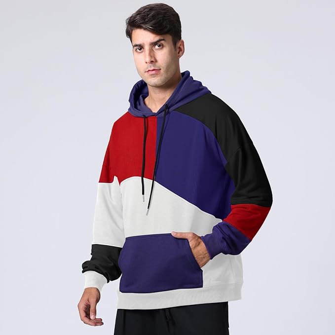 Pull homme à capuche, design moderne et coloré, confort supérieur, parfait pour la mode urbaine tendance.