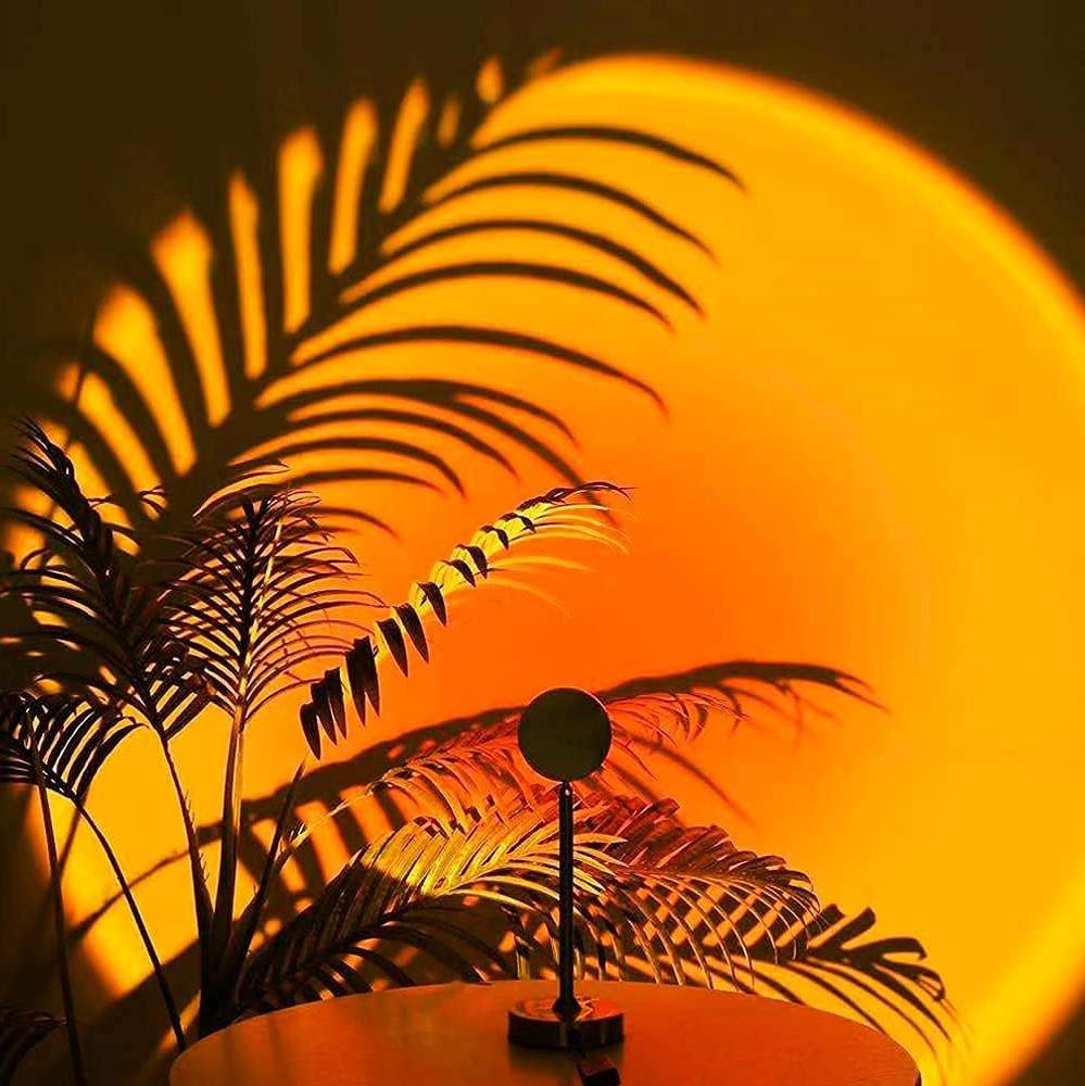 Lumière LED chaude effet coucher de soleil, parfaite pour créer une ambiance douce et relaxante.