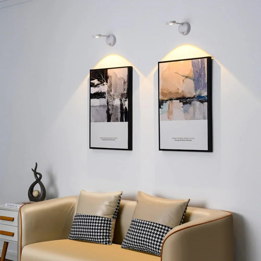 Applique murale LED intelligente avec détecteur de mouvement. Lampe adhésive sans fil pour éclairage intérieur.