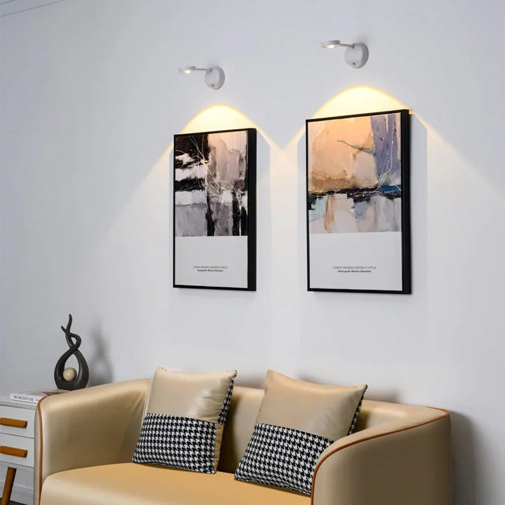 Applique murale LED intelligente avec détecteur de mouvement. Lampe adhésive sans fil pour éclairage intérieur.