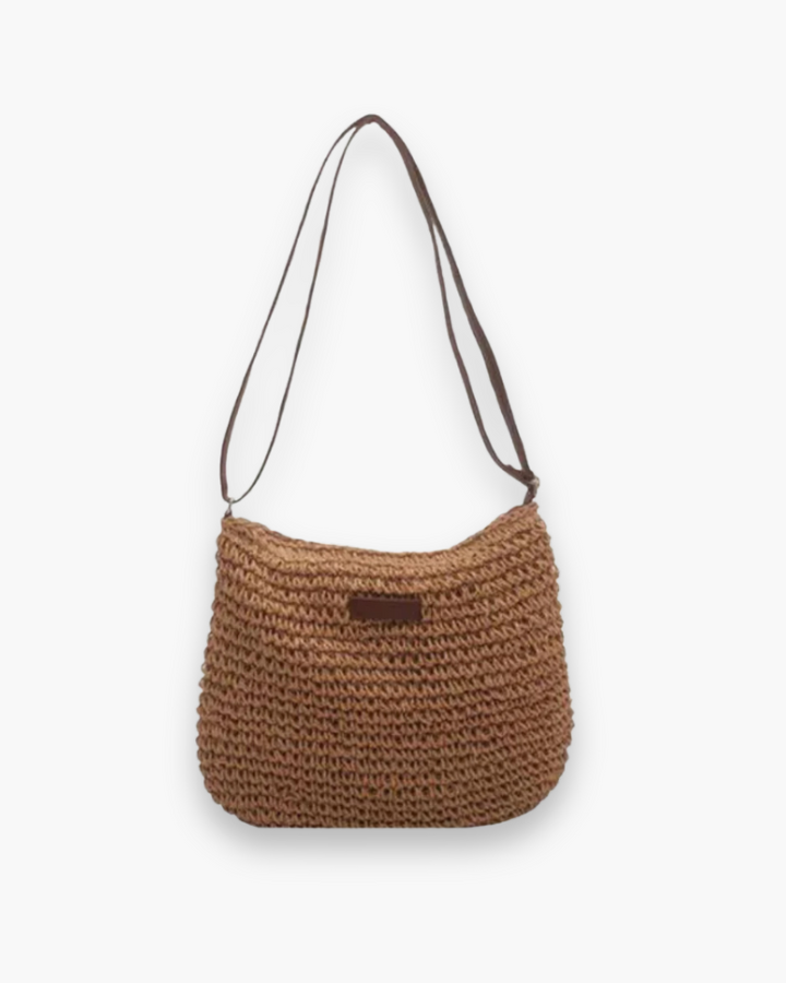 Sac épaule tissé chic pour femme, idéal au quotidien. Accessoire élégant de mode féminine, parfait pour l'été.