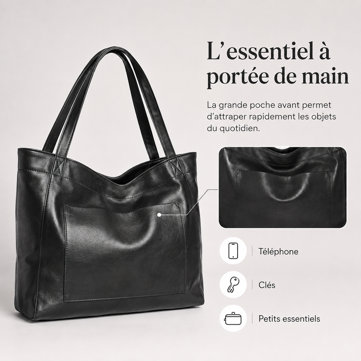 Sac fourre-tout élégant Elegancia pour femme, style vintage, parfait pour la ville.