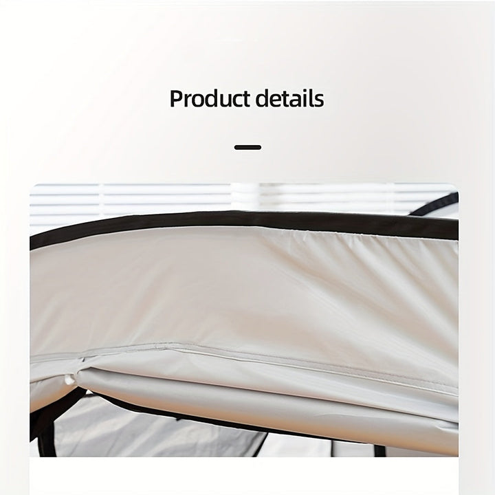 Lit portable confortable avec matelas d'appoint intégré, déperlant et anti-insectes pour extérieur.