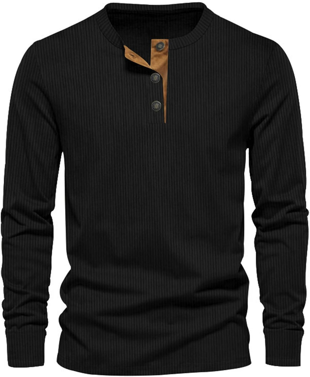 T-shirt côtelé homme à manches longues pour un confort ajusté et un style polyvalent, idéal en toute saison.