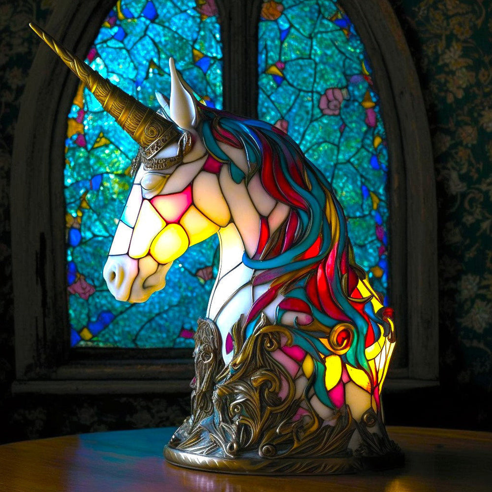 Décoration artisanale VitraGlow en verre et résine. Lampe de table artistique lumineuse, pièce unique pour intérieur.