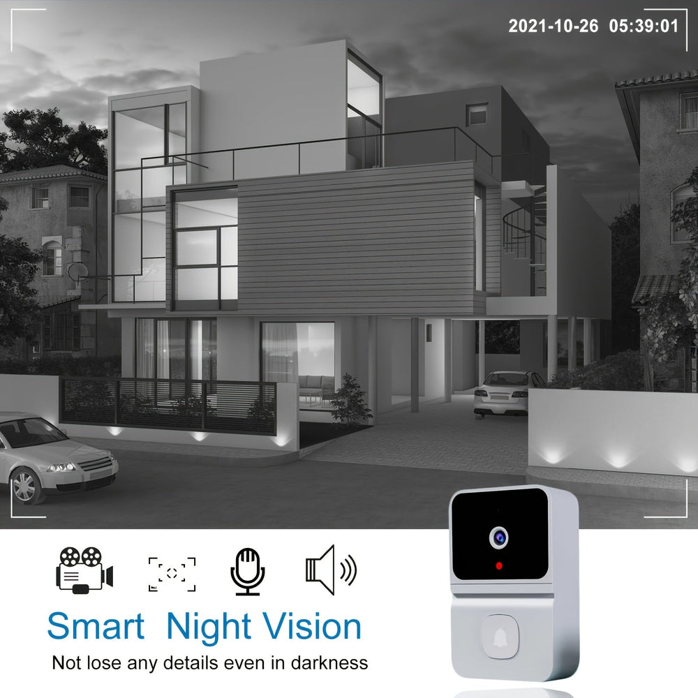 Sonnette vidéo HD intelligente VisioBell, surveillance entrée domicile avec audio bidirectionnel pour votre sécurité.