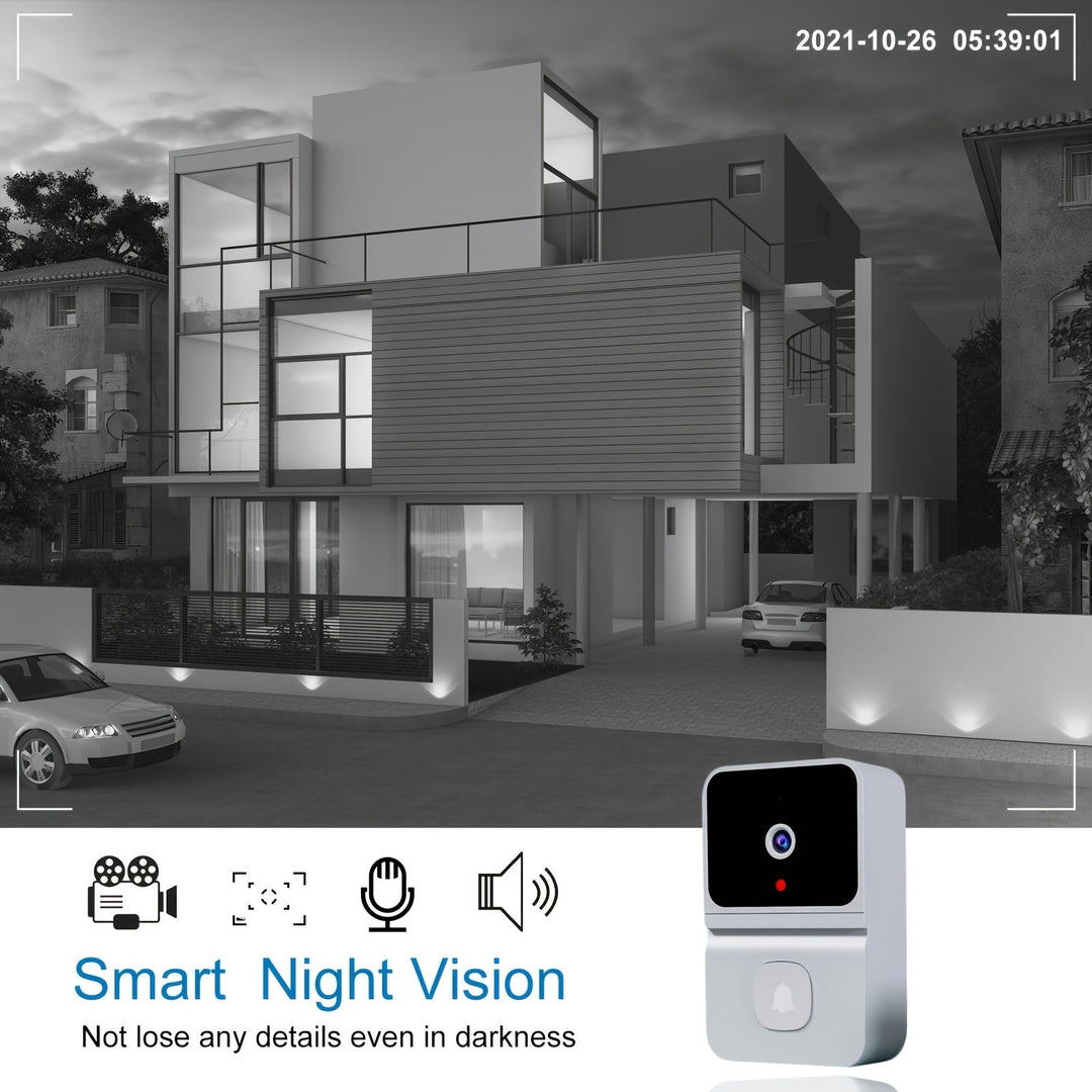 Sonnette vidéo HD intelligente VisioBell, surveillance entrée domicile avec audio bidirectionnel pour votre sécurité.