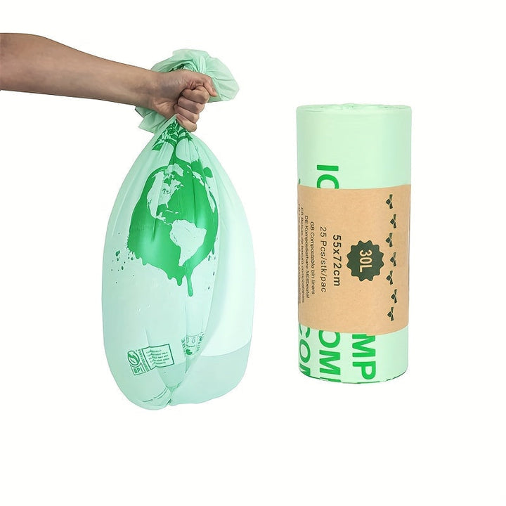 Solution écologique et résistante : sacs poubelle compostables pour tri des déchets alimentaires en cuisine.