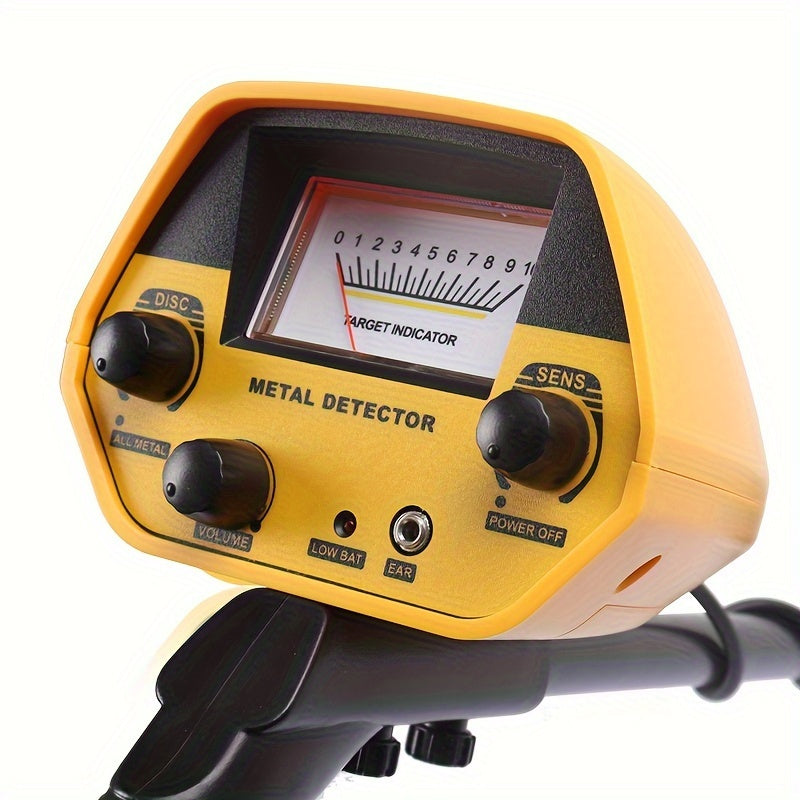 Détecteur de métaux compact orange, facile à utiliser pour l'exploration et la détection.