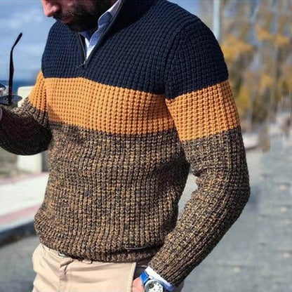 Herrtröja - Varm Waffle Knit - Rundhalsad